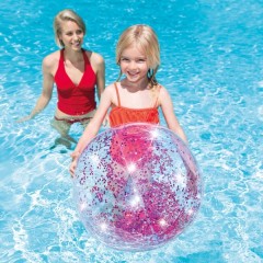 Badebold med pink glimmer 